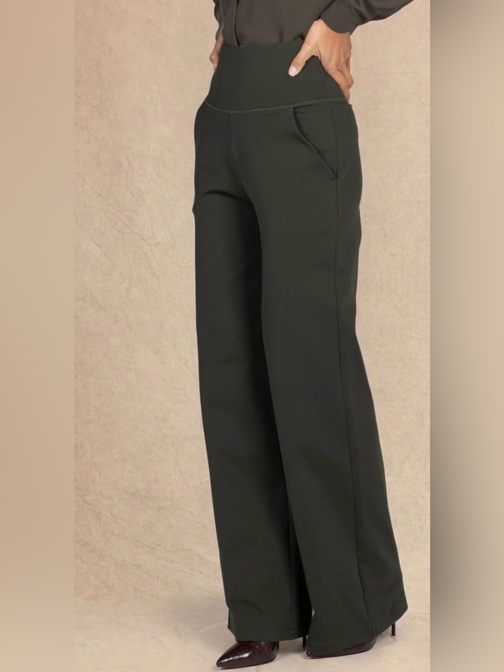 Kiragrace High Waist Wide Leg Pant Loden Green Size Medium